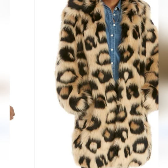 Michael Kors Mega Cat Faux Fur Jacket Coat sz XS - Picture 6 of 12